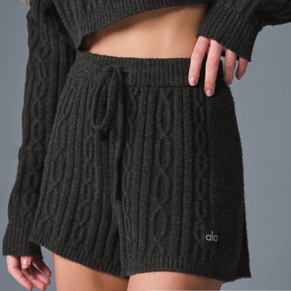 Alo Cable Knit Winter Bliss Shorts